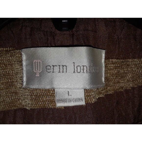 Erin London Women's Jacket Size Large Button Front Quilted Tapestry Pockets - Picture 5 of 7